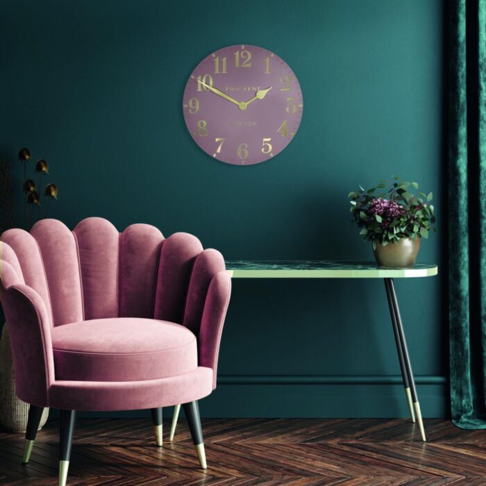 Thomas Kent Arabic Pink Blush Small Wall Clock - 12"